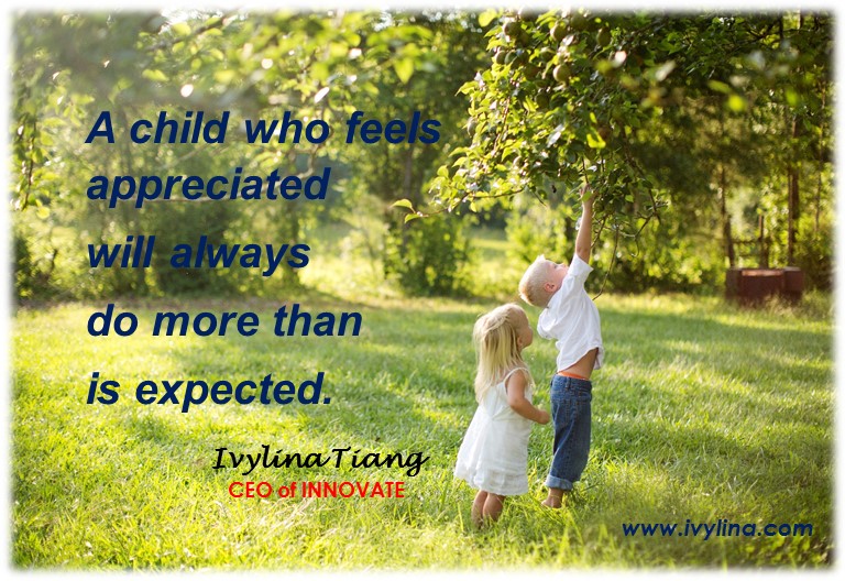 A child who feels appreciated